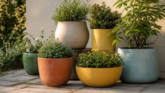 Mixer pots et jardinières colorées pour un jardin plein de vie