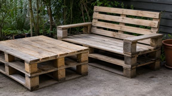 Utiliser des palettes recyclées pour fabriquer des meubles d’extérieur