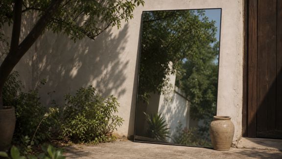 Intégrer des miroirs en extérieur pour agrandir visuellement l’espace
