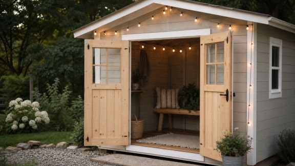 Pimper une cabane de jardin avec des touches déco originales